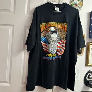 Y2K Bike Week 2002 tshirt - Daytona Beach Florida black t-shirt size 2XL